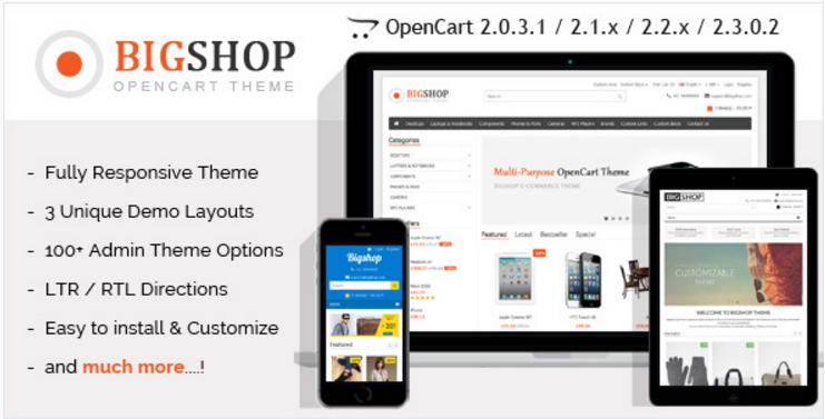 Bigshop - Multi-Purpose Responsive OpenCart Theme