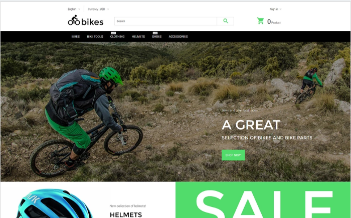 Bikes PrestaShop Theme