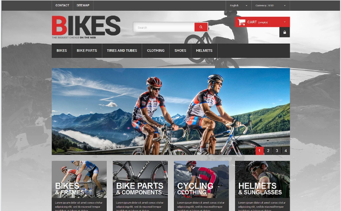 Bikes Store PrestaShop Theme