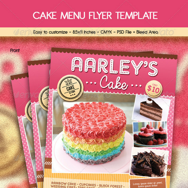 Cake Menu Flyer + Business Card
