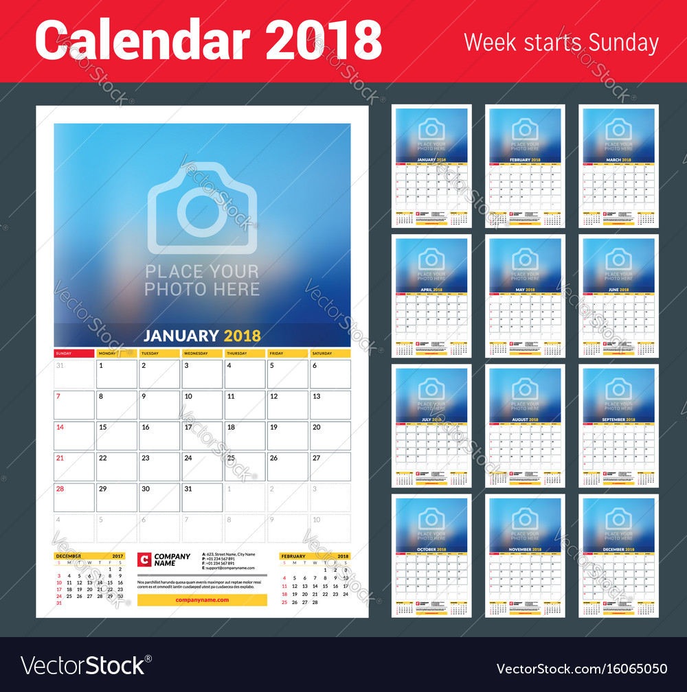 Calendar Planner Design 2018
