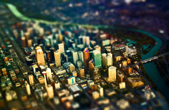 Calgary-from-Air-Tilt-Shift-Miniature-Fake