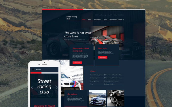 Car Club Responsive Website Template