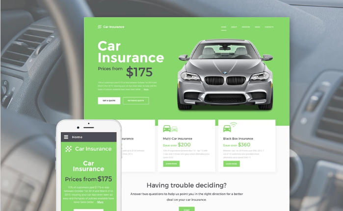 Car Insurance Responsive Website Template