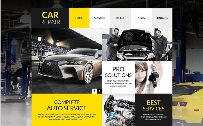 Car Repair PSD Template