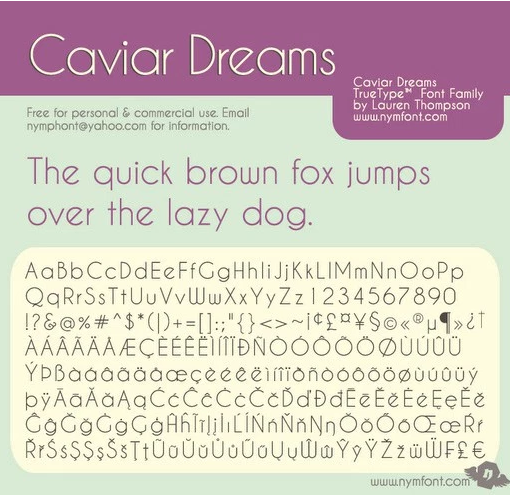 Caviar Dreams Minimal Font