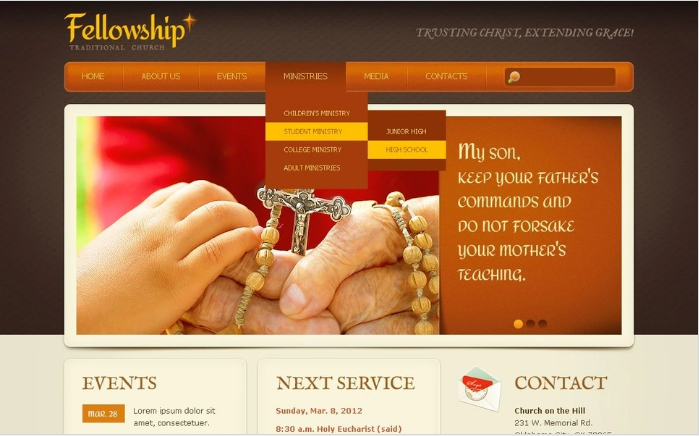 Fellowship: Church HTML Website Templates