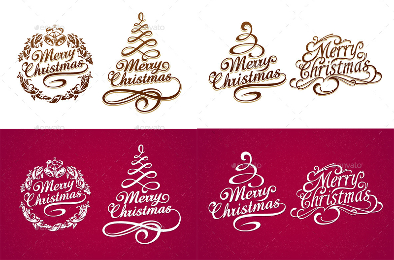 Christmas Typography Set