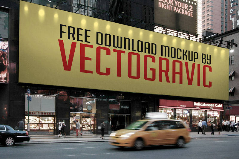 City Building Billboard Free Mock-up