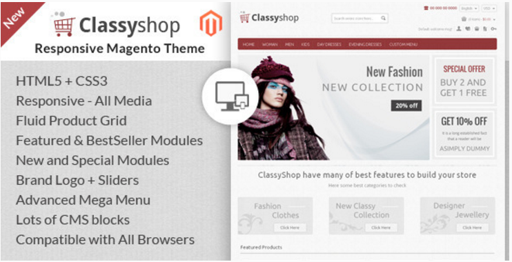 Classy Shop - Magento Responsive Template