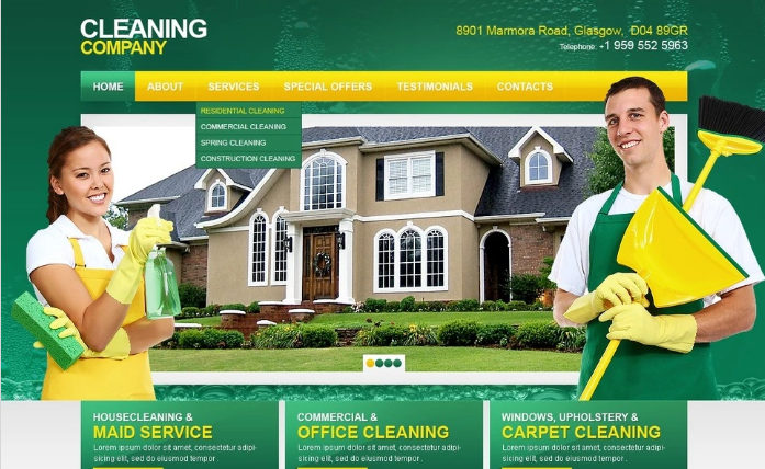 Best Cleaning Company PSD Design Templates