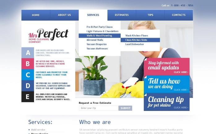 Cleaning PSD Template