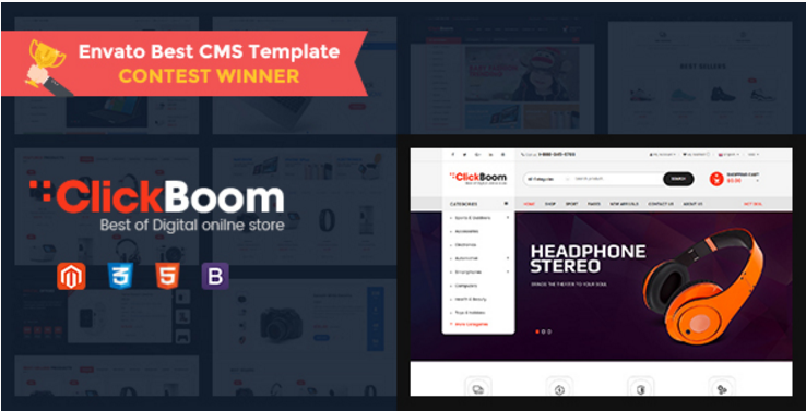 ClickBoom - Responsive Magento 2 Theme for DigitalFashion Online Shop