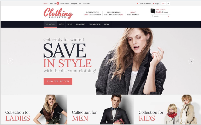 Clothing for Everyone OpenCart Template