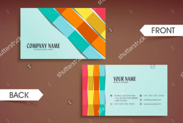 Colorful Abstract Paper Stripes Card