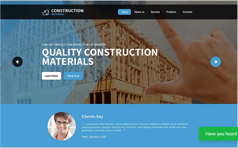 Construction Company Responsive Website Template