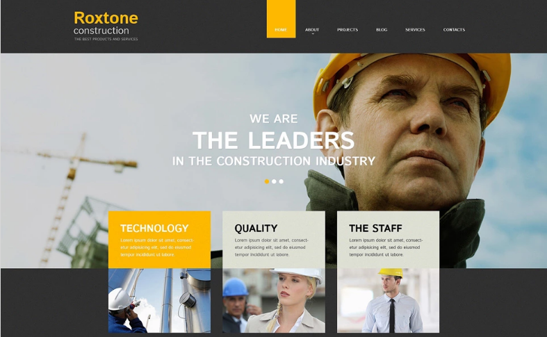 Construction Company Responsive Website Template