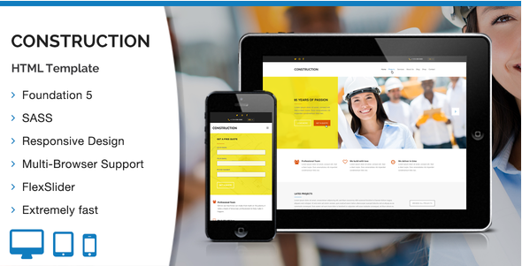 Construction HTML Template