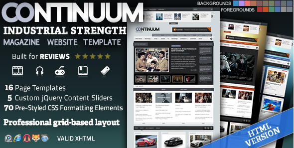 Continuum - Magazine HTML Theme