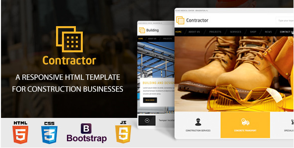 Contractor – Construction, Building HTML Template