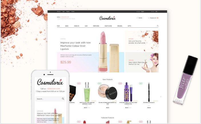 Cosmetorix - Responsive Cosmetics Store OpenCart template + RTL