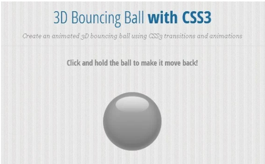 Animated 3D Bouncing Ball