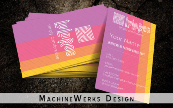 Customizable Business Cards with Stripes