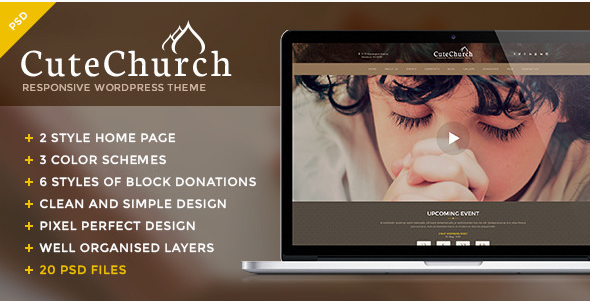 CuteChurch: Church PSD Design Templates