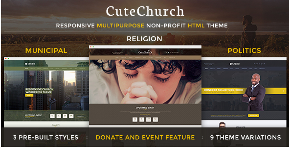 CuteChurch: Church HTML Website Templates