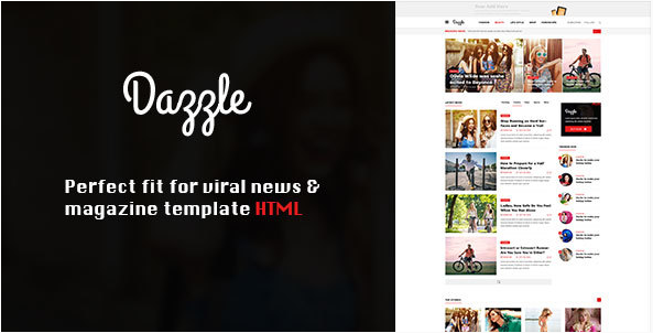 Dazzle – Viral Content Magazine HTML Template