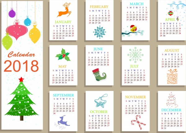 Decorative Calendar Design 2018