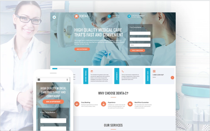 Dental Center Website Template