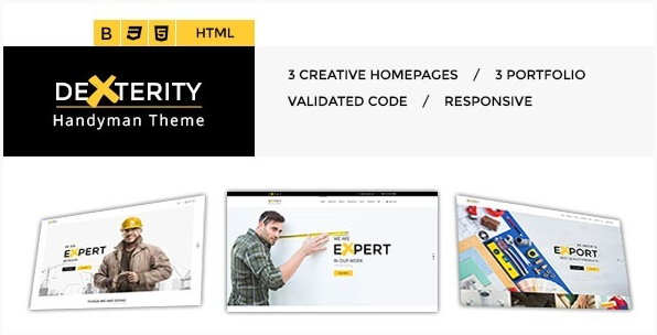 Dexterity - Responsive HTML template for Handyman, Construction, Architects and Plumbers, etc