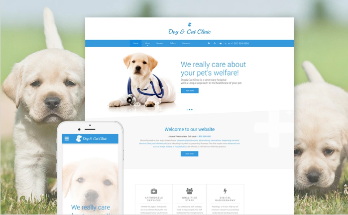Dog Cat Clinic Website Template
