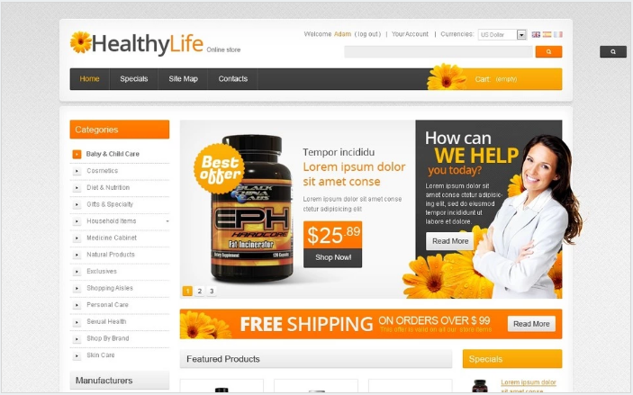 Drugs / Products for Health PrestaShop Theme