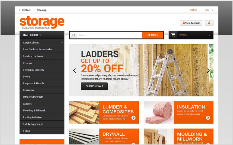 Durable Building Materials: PrestaShop Design Themes