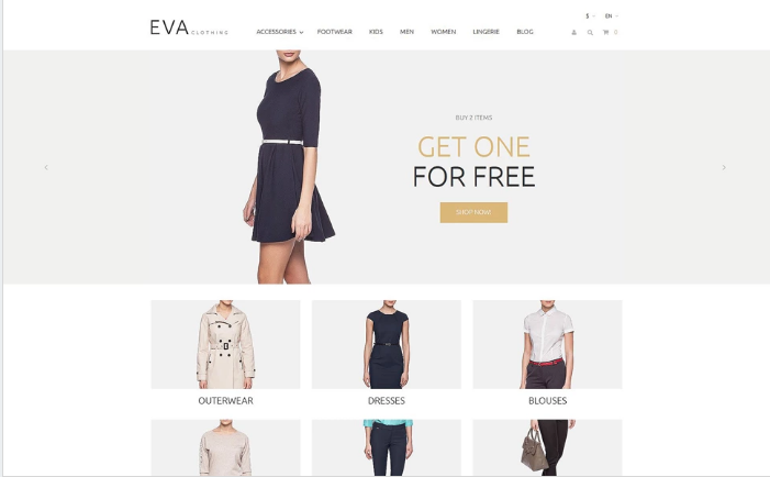 EVA Clothing PrestaShop Theme