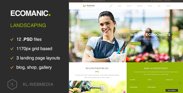 Ecomanic - Landscaping PSD Template