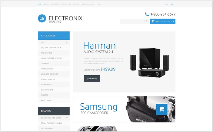 Electronic Appliances OpenCart Template