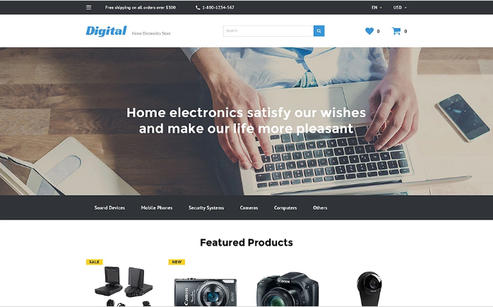 Electronic Store OpenCart Template