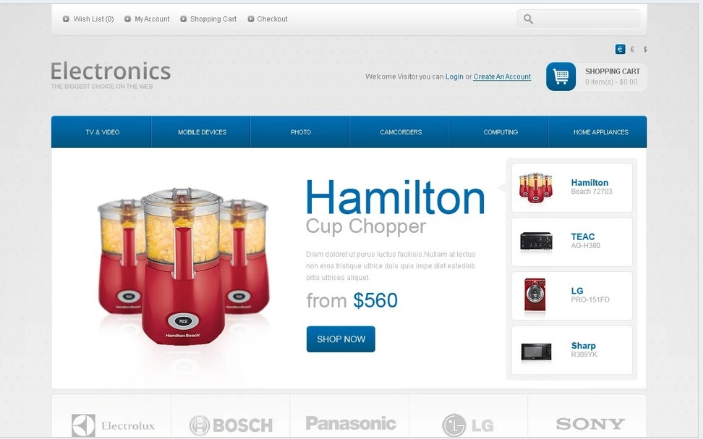 Electronics Store OpenCart Template