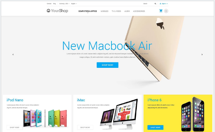 Electronics Store: PrestaShop Technology Themes