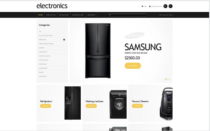 Electronics Store Responsive OpenCart Template