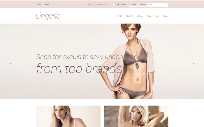 Elegant Lingerie: Fashion PrestaShop Themes