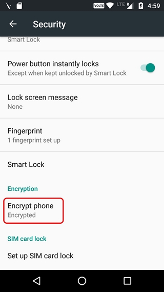 Encrypted-Android-Device