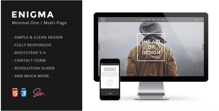 Enigma Creative Responsive Minimal HTML Template