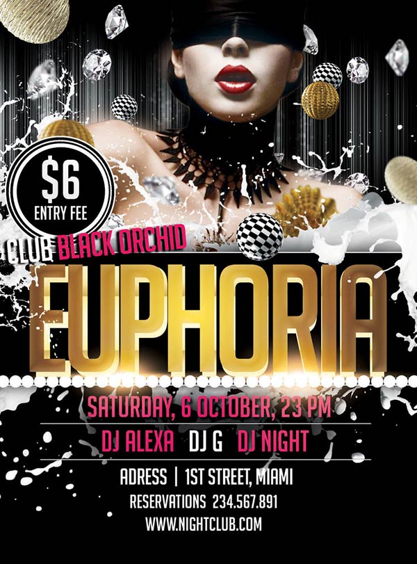 Euporia PSD Party Flyer