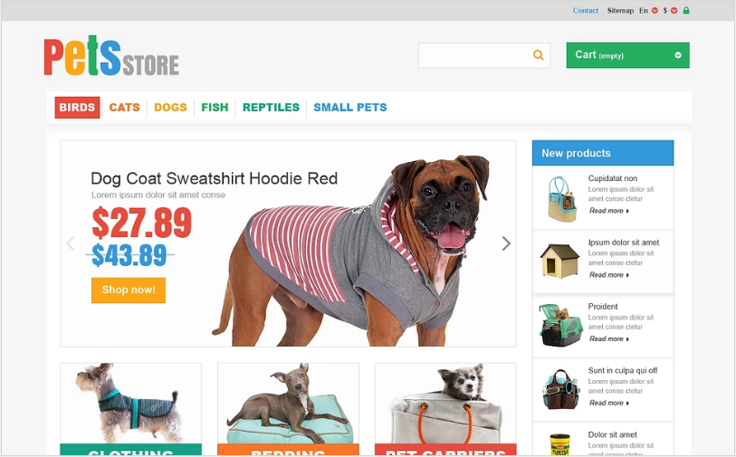 Everything Your Pet Needs PrestaShop Theme