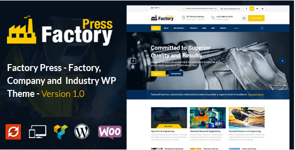 FactoryPress - Factory, Company, And Industry WP Theme
