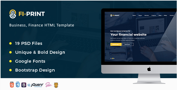 Fi-Print – Business, Finance, Accountant Corporate HTML Template